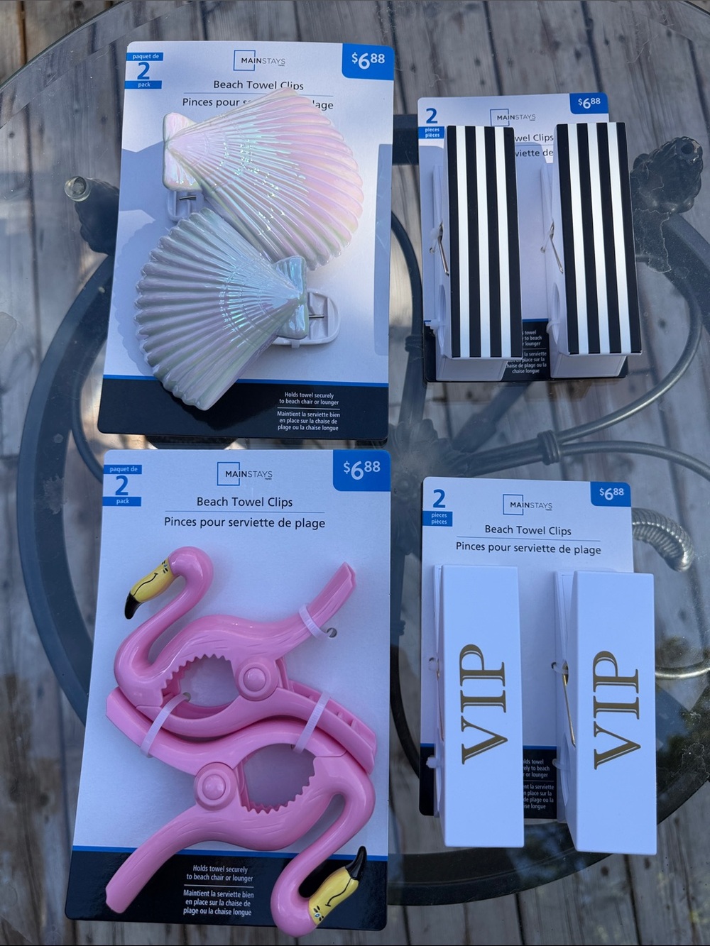 Mainstays  Beach Towel Clips - x4